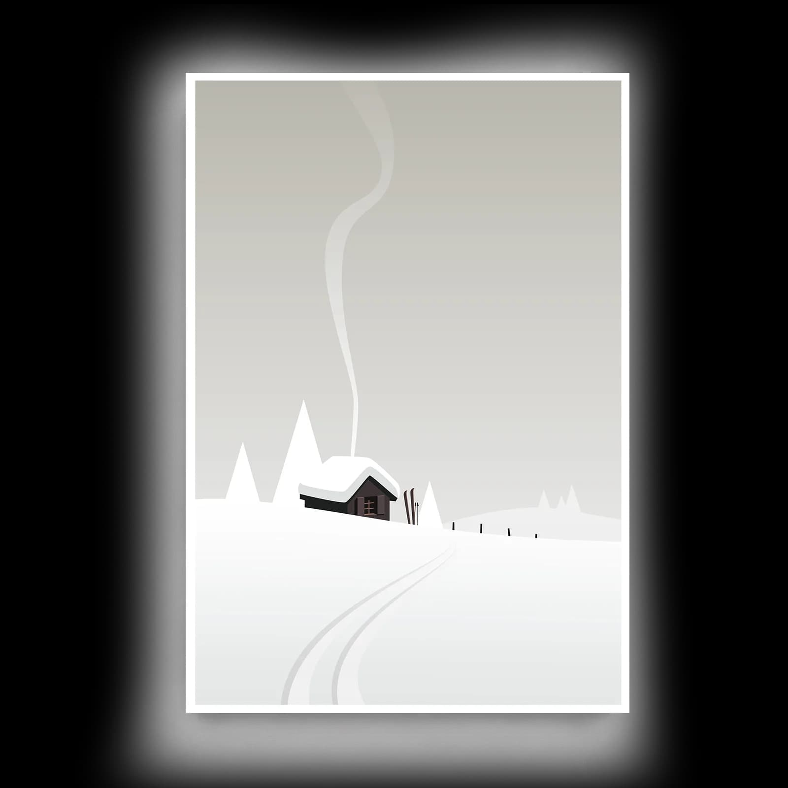 Chalet enneigé – Carte postale