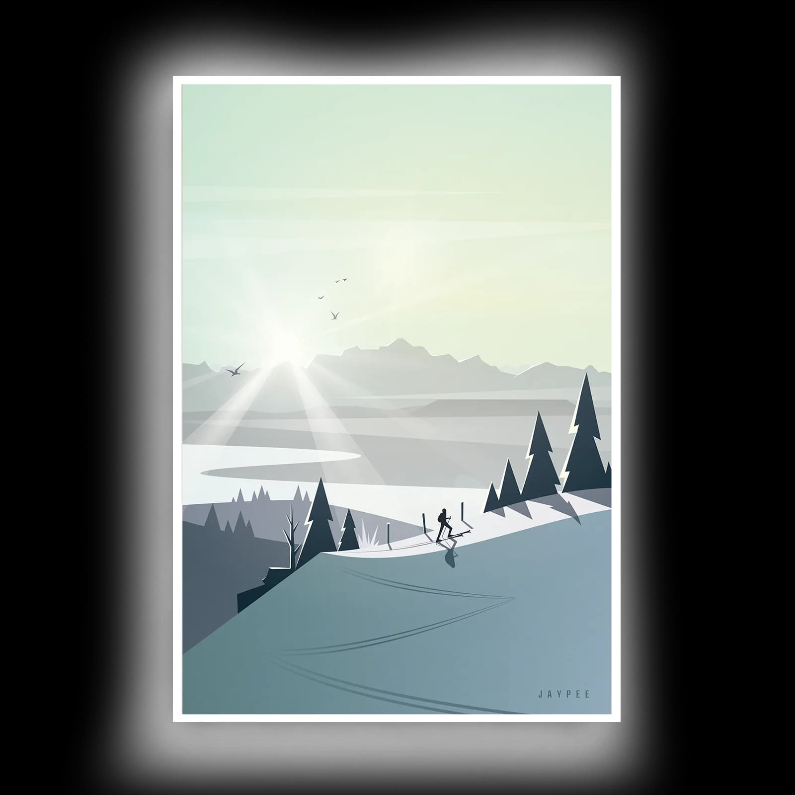 Randonnée hivernale – Carte postale